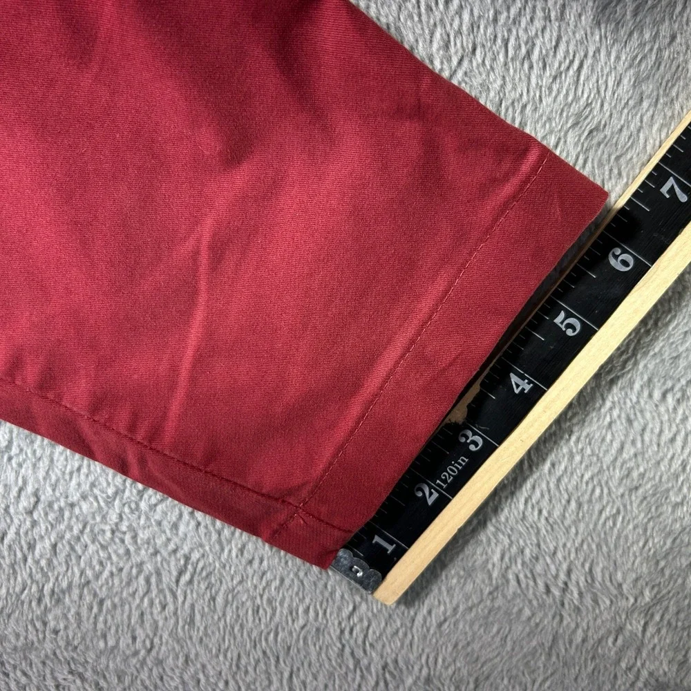 Sartoria Rossi Mens Chino Pants Red Cotton Slim Fit Trousers 30x30